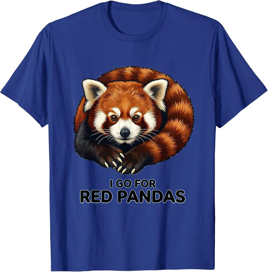 I Go For Red Pandas Cute Red Panda Lover Gift T-Shirt - Royal Blue
