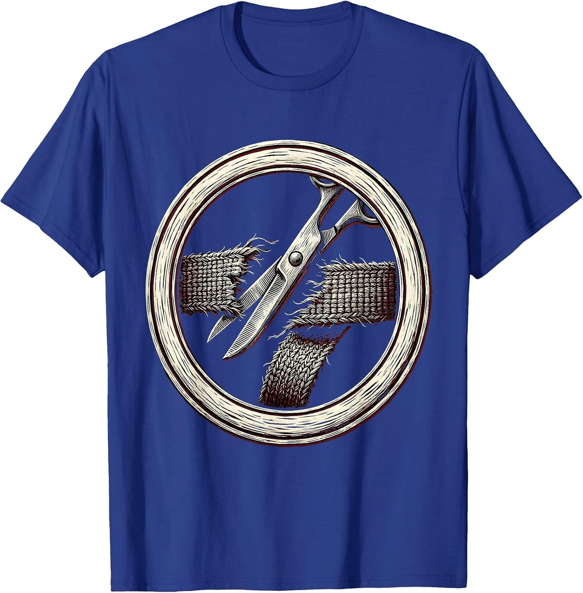 EMT Trauma Shears Cutting Seatbelt Graphic T-Shirt - Royal Blue