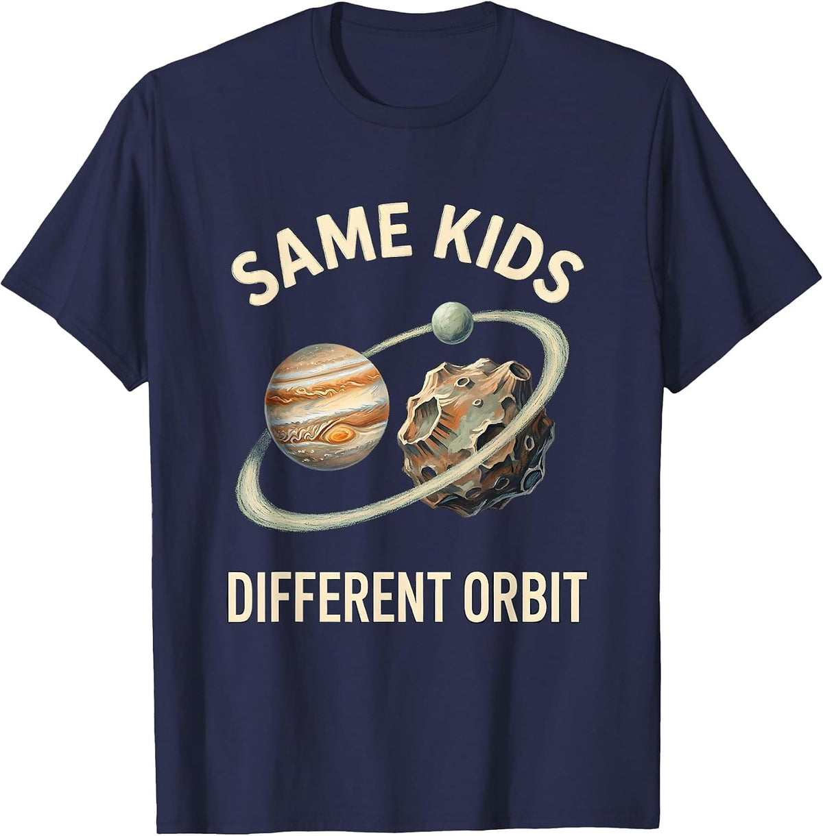 Men's Same Kids Different Orbit Storybook Neurodiverse Universe T-Shirt - Navy Blue
