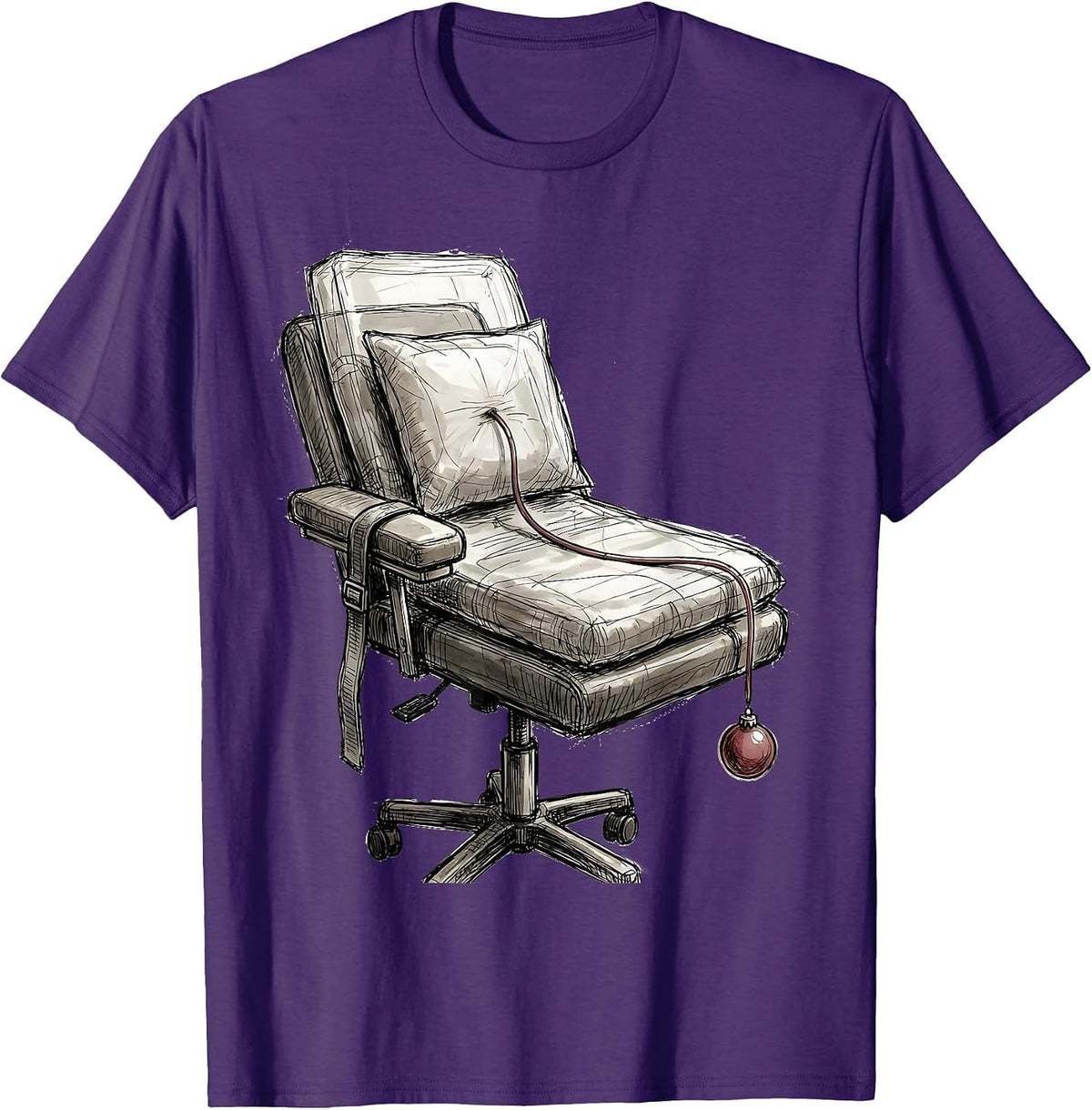 Phlebotomy Draw Chair Armrest Holiday Humor Phlebotomist T-Shirt - Purple