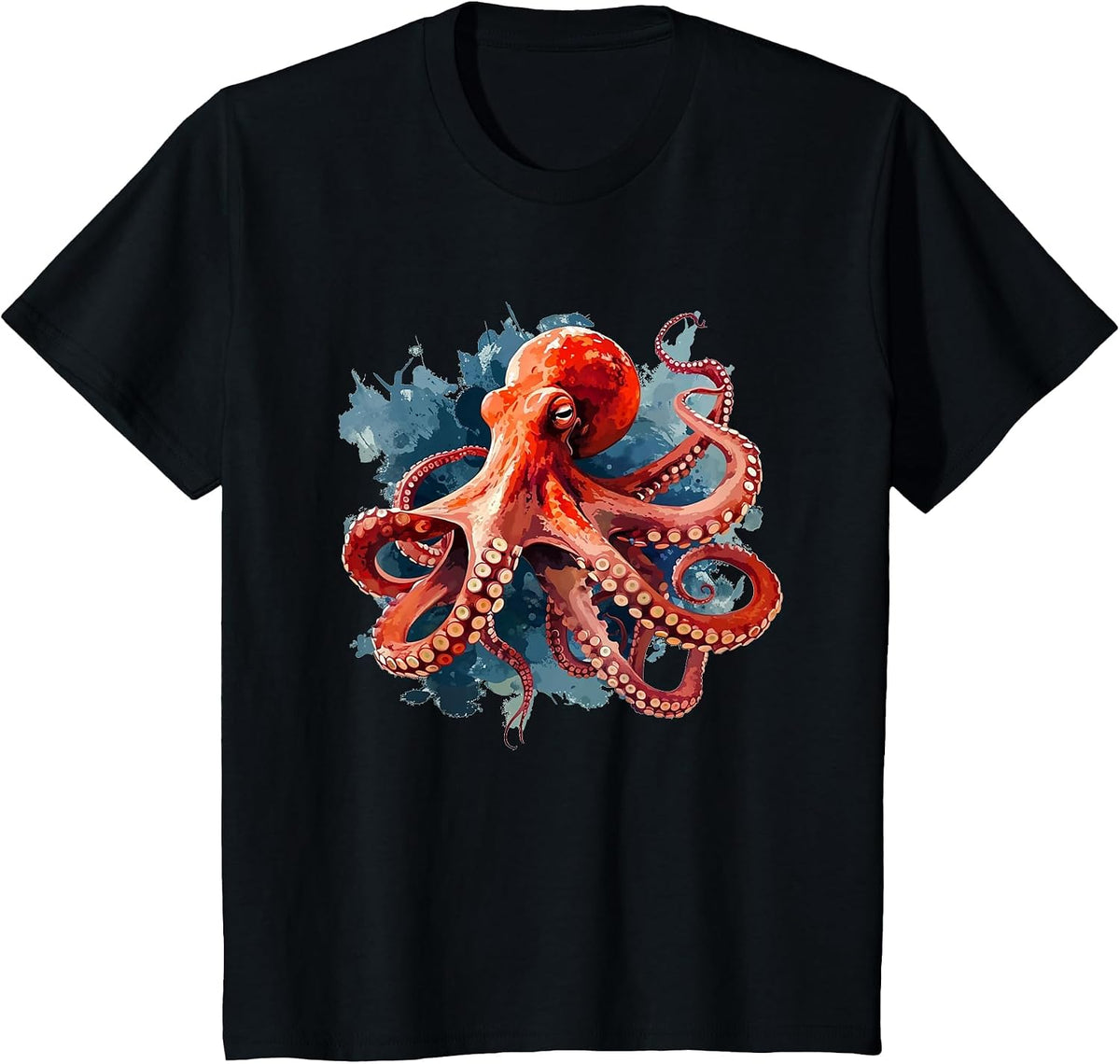 Cool Big red Octopus Costume for Squid Lovers T-Shirt - Black