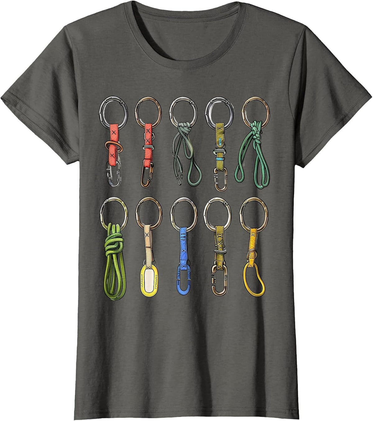 Rock Climbing Boulder Sports Lover Mountain Climber Alpinism T-Shirt - Asphalt Grey