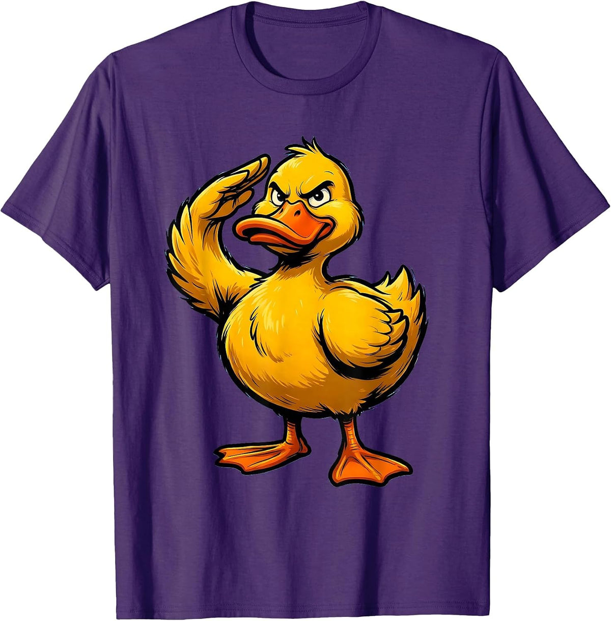 Duck Mascot Cartoon Youth Halloween Costume T-Shirt - Purple