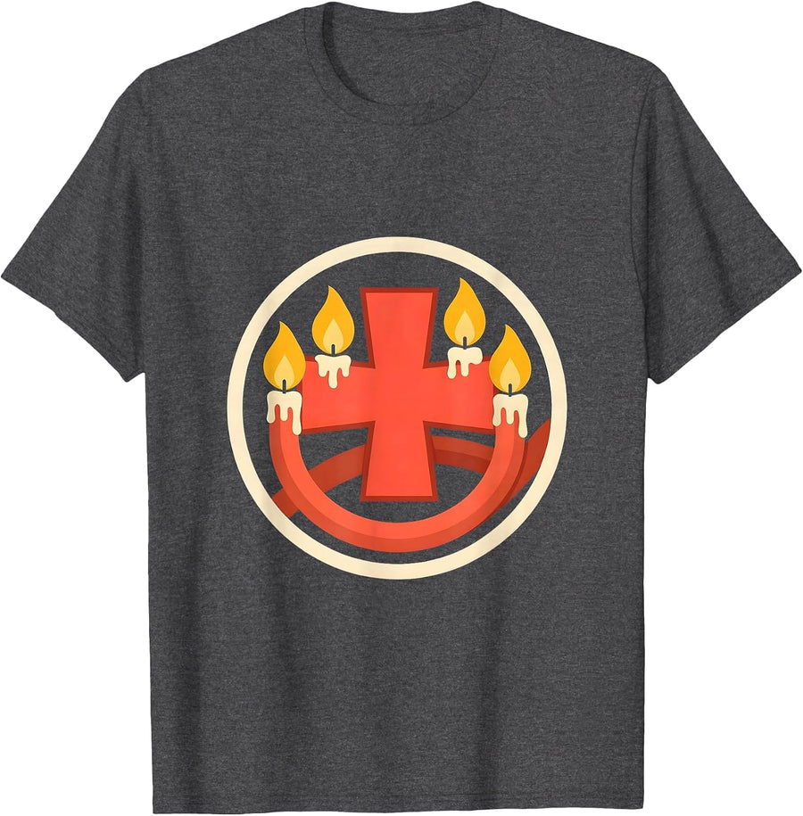 Men's Sealed Firehouse Badge Kids Fire Truck Birthday T-Shirt - Dark Heather Grey