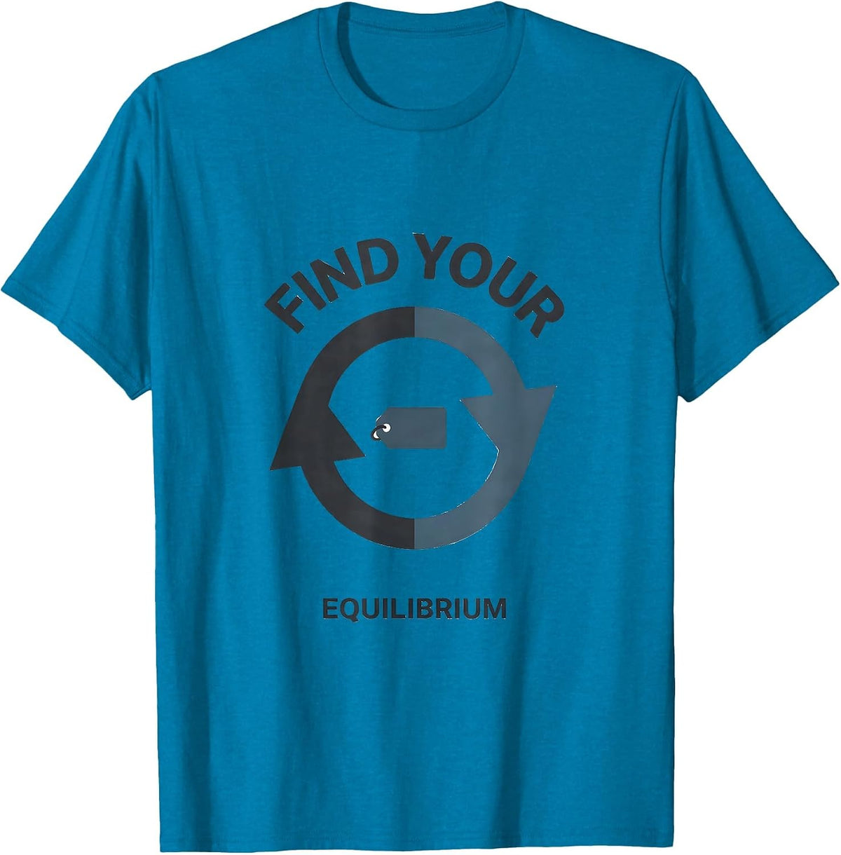 Find Your Equilibrium Minimalist Chemistry Teacher Science T-Shirt - Sapphire Blue