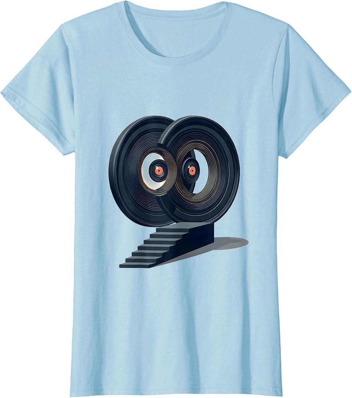 Phoropter Portal Editorial Conceptual Optometry Humor T-Shirt - Baby Blue