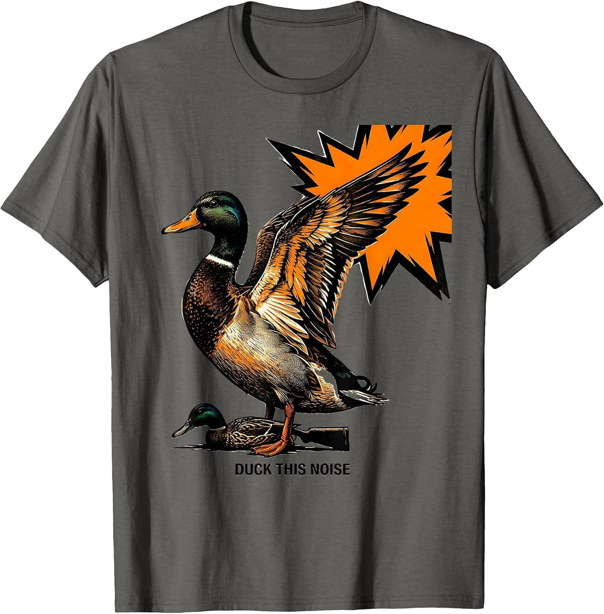 Men's Duck This Noise Funny Duck Hunter Hunting Dad Gift T-Shirt - Asphalt Grey