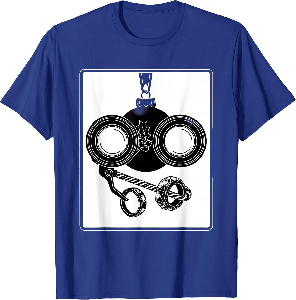 Men's Trial Frame Ornament Christmas Optometrist Eye Doctor Gift T-Shirt - Royal Blue