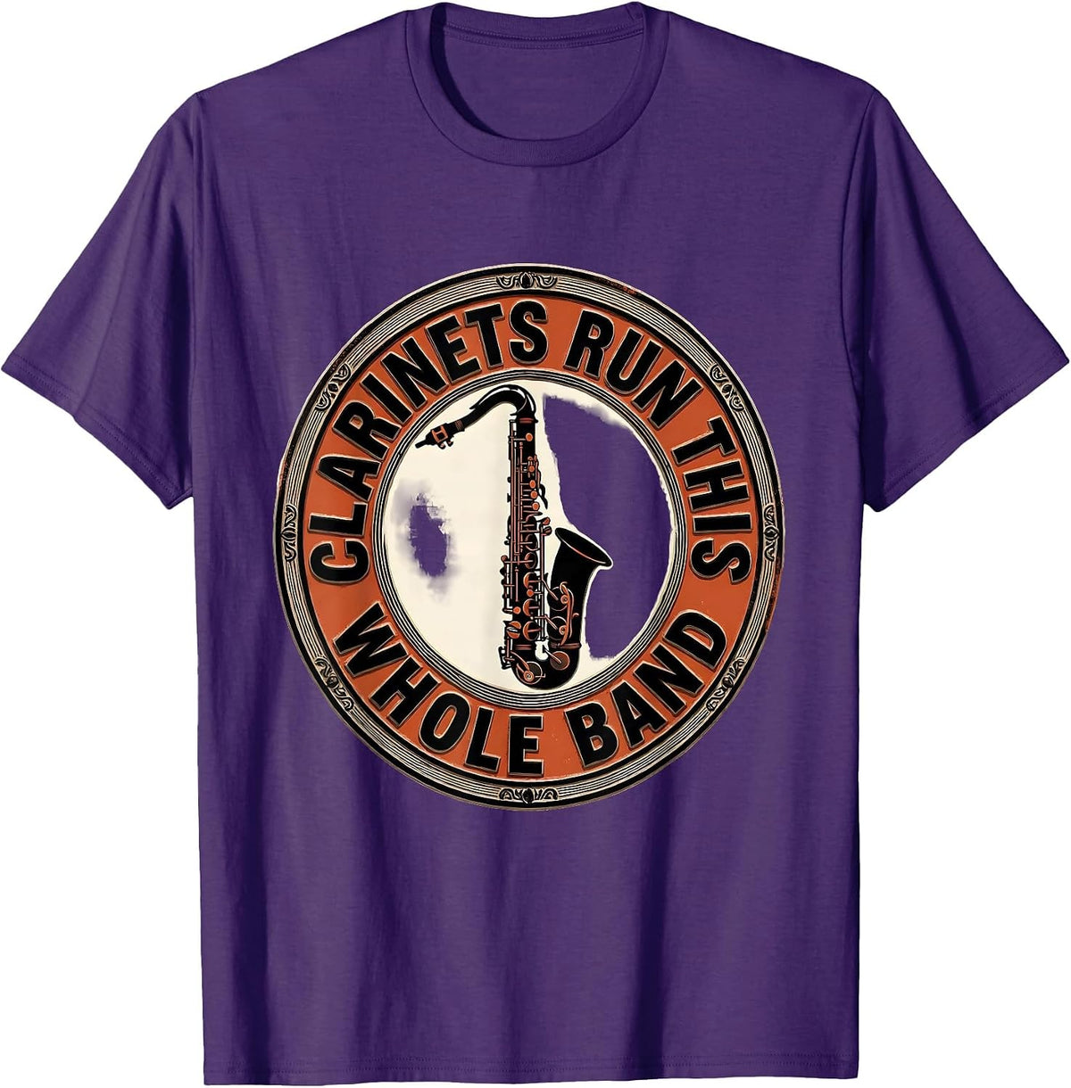 Clarinets Run This Whole Band Funny Band Instrument Player T-Shirt - Purple