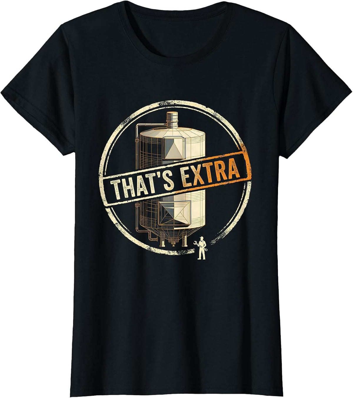 That's Extra Funny Plumber Sarcastic Humor Plumbing Trade T-Shirt - Black