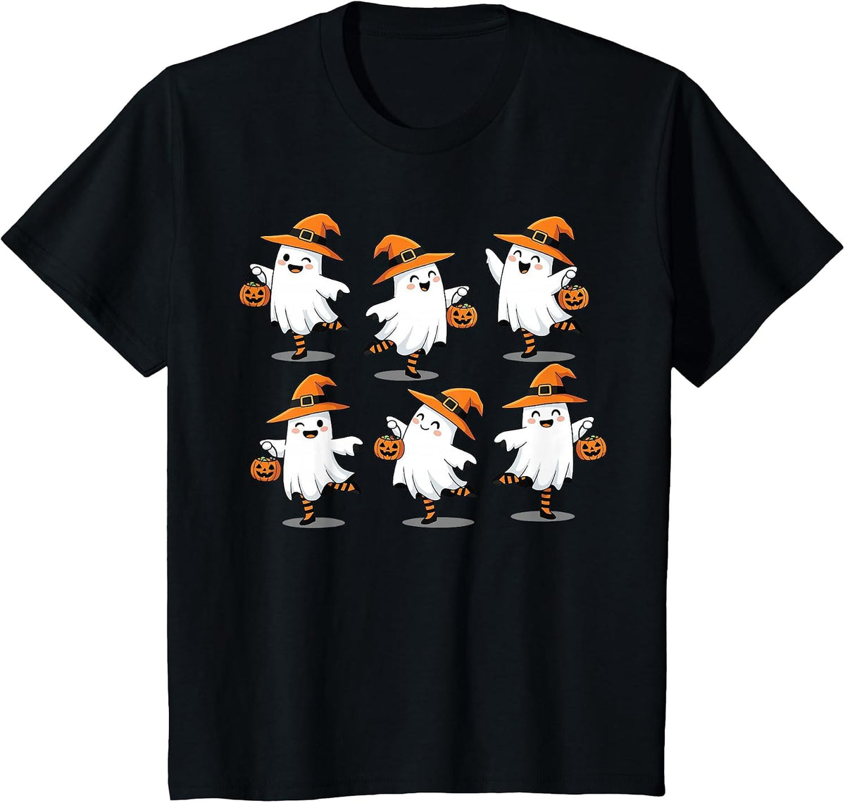 Halloween Ballet Ghost Ballet Dancer Spooky Dance Teacher T-Shirt - Black