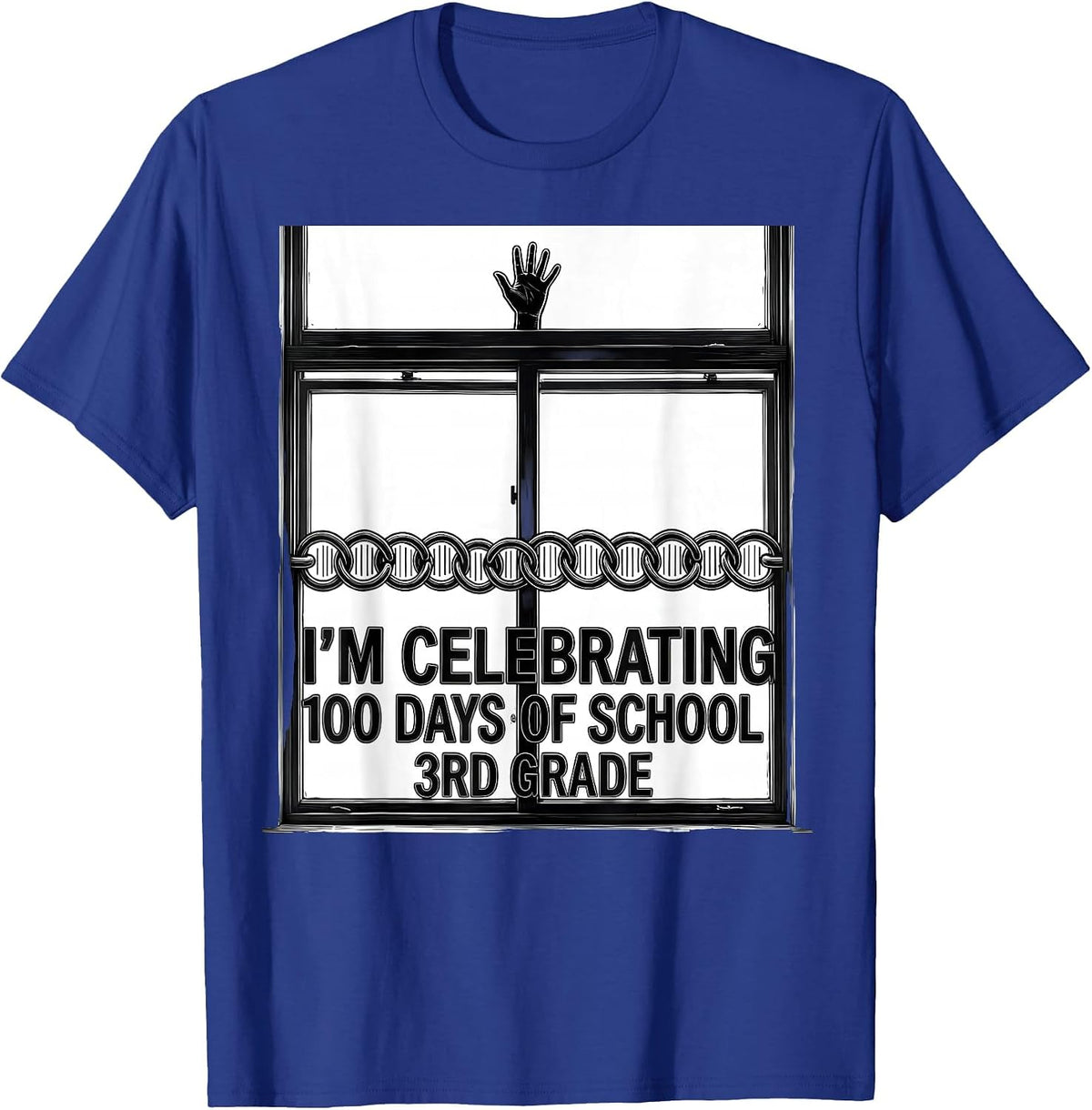 I'm Celebrating 100 Days Of School — 3rd Grade Teacher T-Shirt - Royal Blue