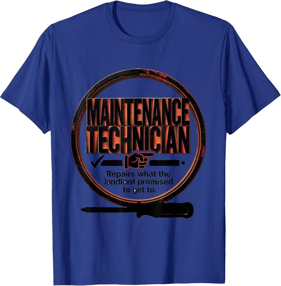 Maintenance Technician Repair Worker Job Definition Humor T-Shirt - Royal Blue