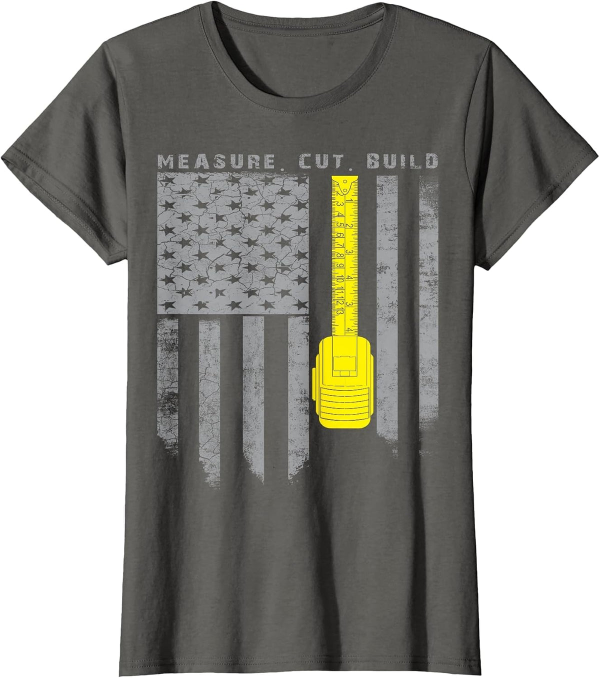 Funny Carpenter Shirts for Men T-Shirt - Asphalt Grey