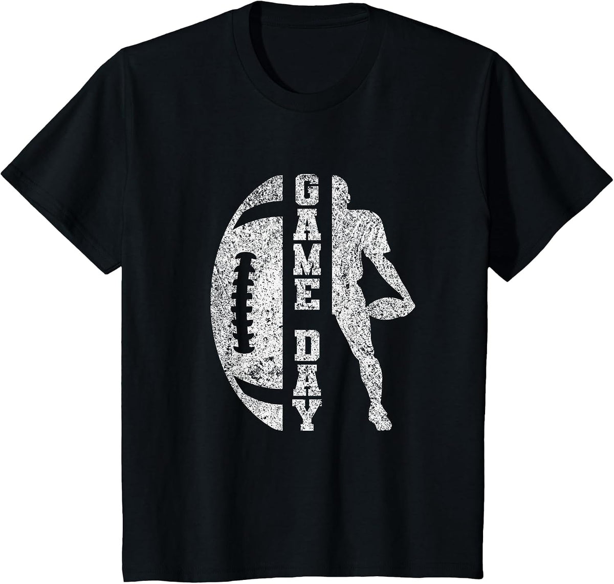 Game Day Football - Cute Football Top T-Shirt - Black