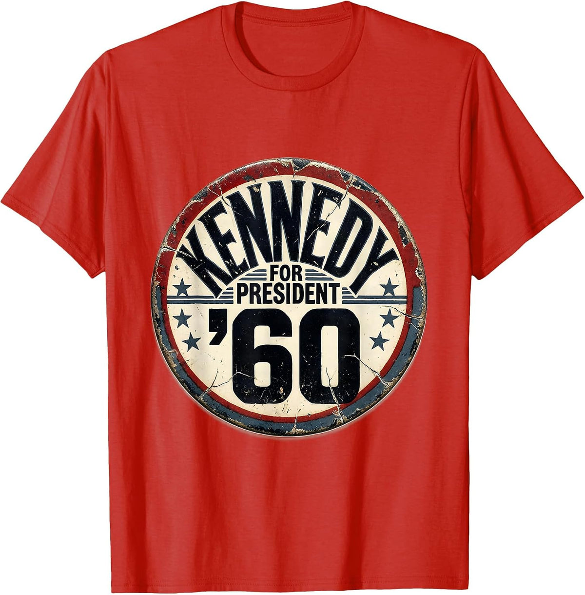 Men's Kennedy for President '60 Distressed Political History T-Shirt - Red