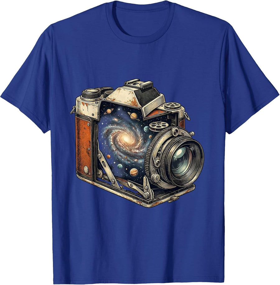 Open Camera Cosmic Universe Photographer Gift T-Shirt - Royal Blue