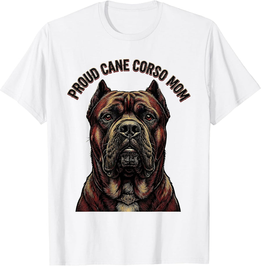 Men's Proud Cane Corso Mom Tattoo Dog Lover Gift T-Shirt - White