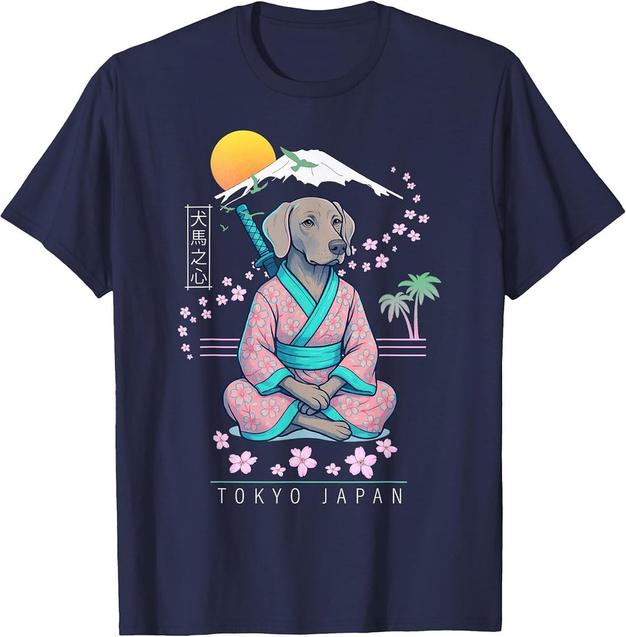 Weimaraner T-Shirt - Navy Blue