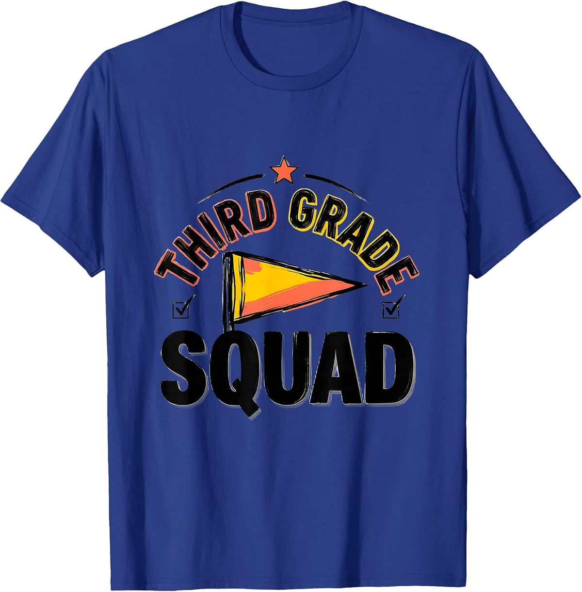 Third Grade Squad Sign Painter Showcard Back To School Team T-Shirt - Royal Blue