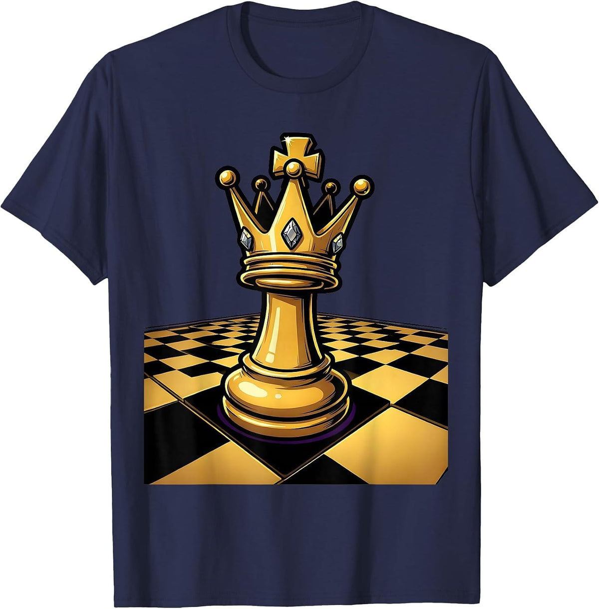 Chess King Senior 2026 Graduation Graphic T-Shirt - Navy Blue