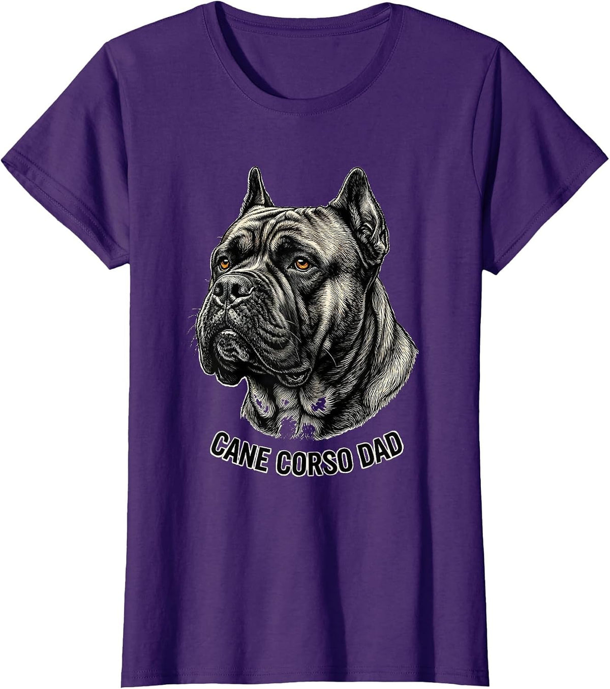 Women's Cane Corso Dad Bold Italian Mastiff Dog Lover Gift T-Shirt - Purple