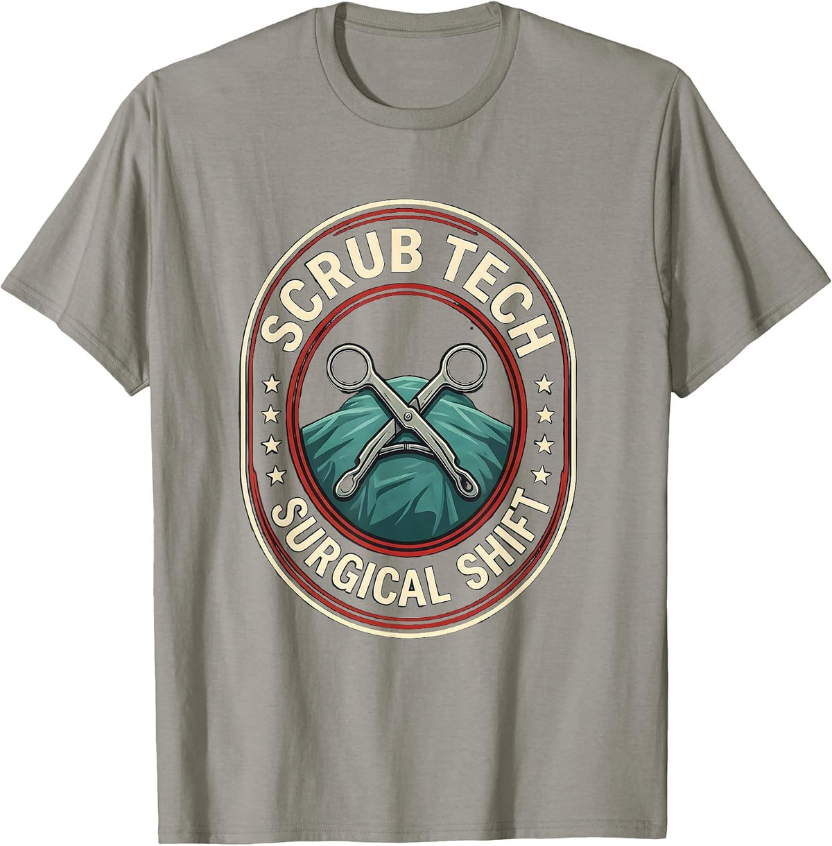 Men's Scrub Tech Surgical Shift Funny Medical Professional Pride T-Shirt - Slate Grey