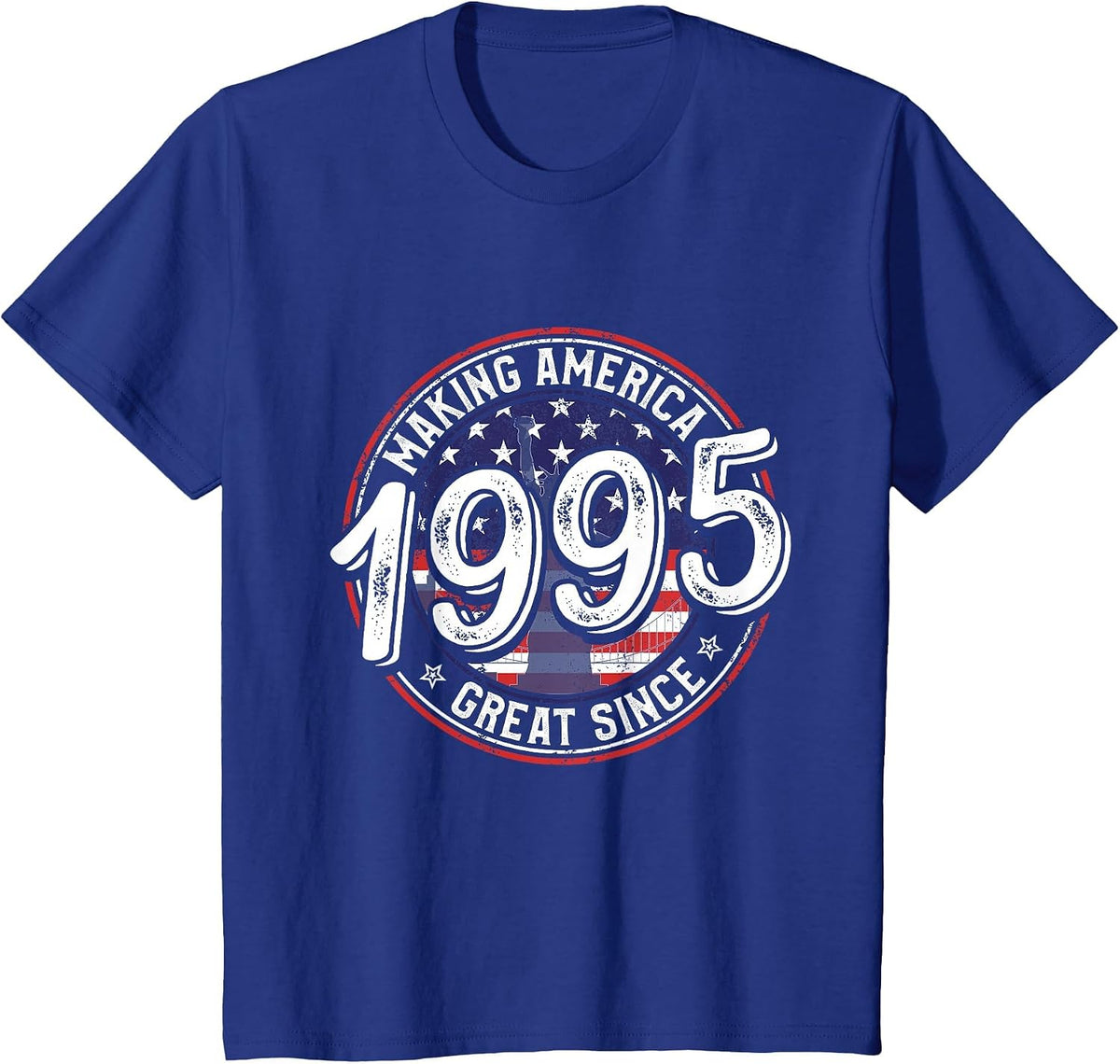 Making America Great Since 1995 American Flag Birthday T-Shirt - Royal Blue
