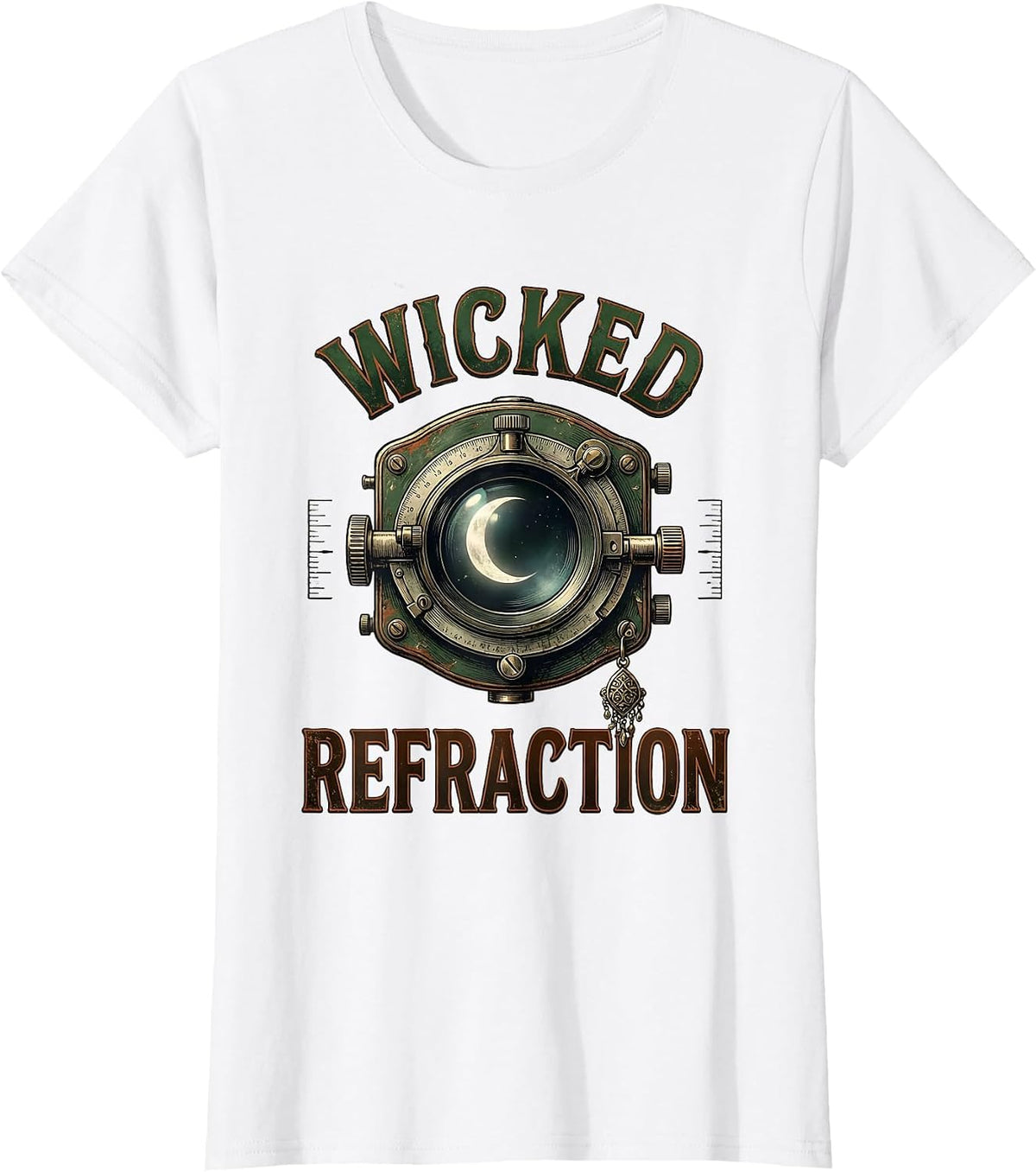 Wicked Refraction Vintage Halloween Optometrist Eye Doctor T-Shirt - White