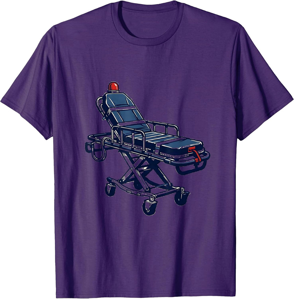 Men's Ambulance Stretcher Funny EMT Paramedic Gift T-Shirt - Purple