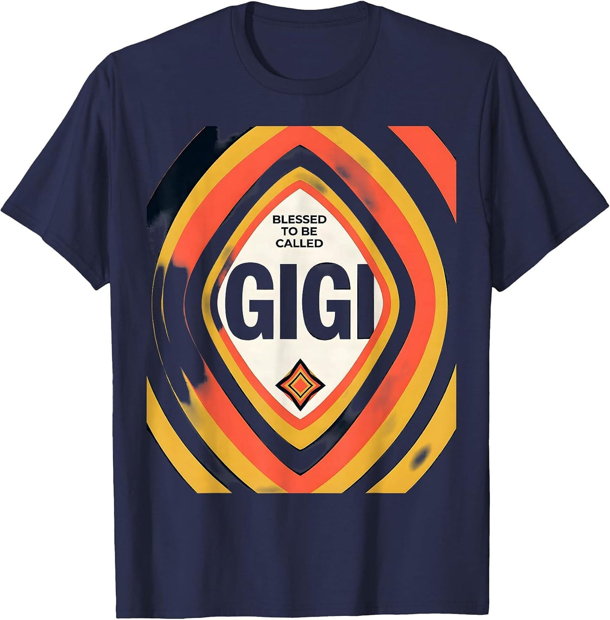 Men's Blessed To Be Called Gigi Sentimental Grandmother Gift T-Shirt - Navy Blue