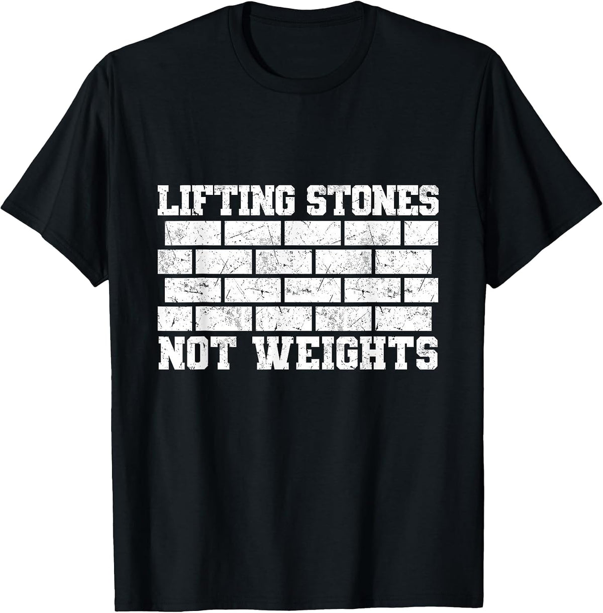 Lifting Stones Not Weights | Masonry Mason T-Shirt - Black