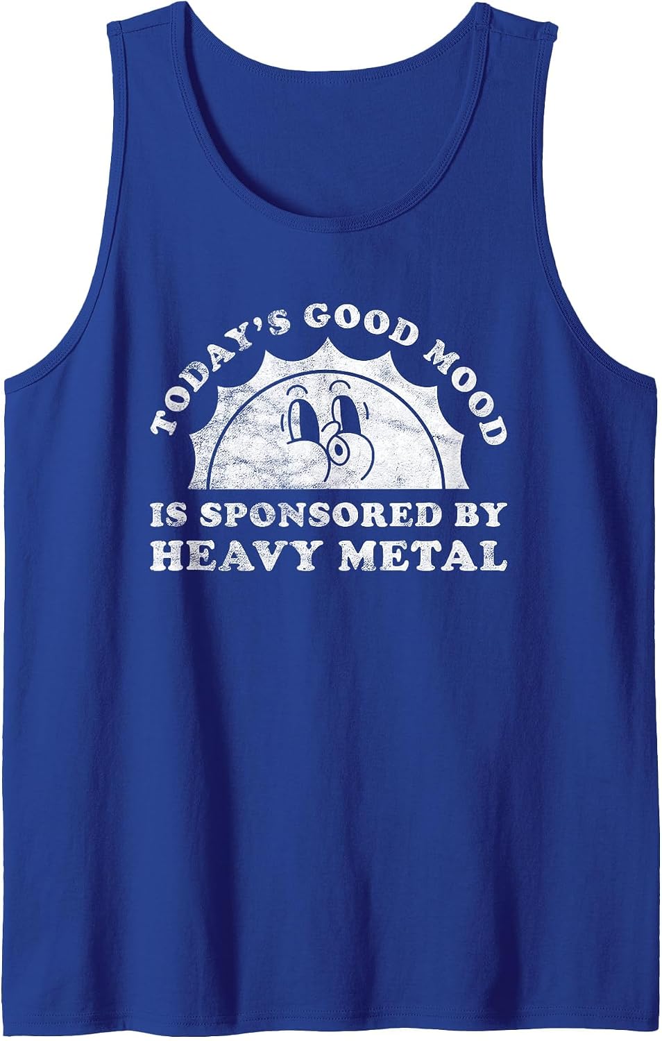 Funny Cute Vintage Retro Heavy Metal or Heavy Metal Tank Top - Royal Blue