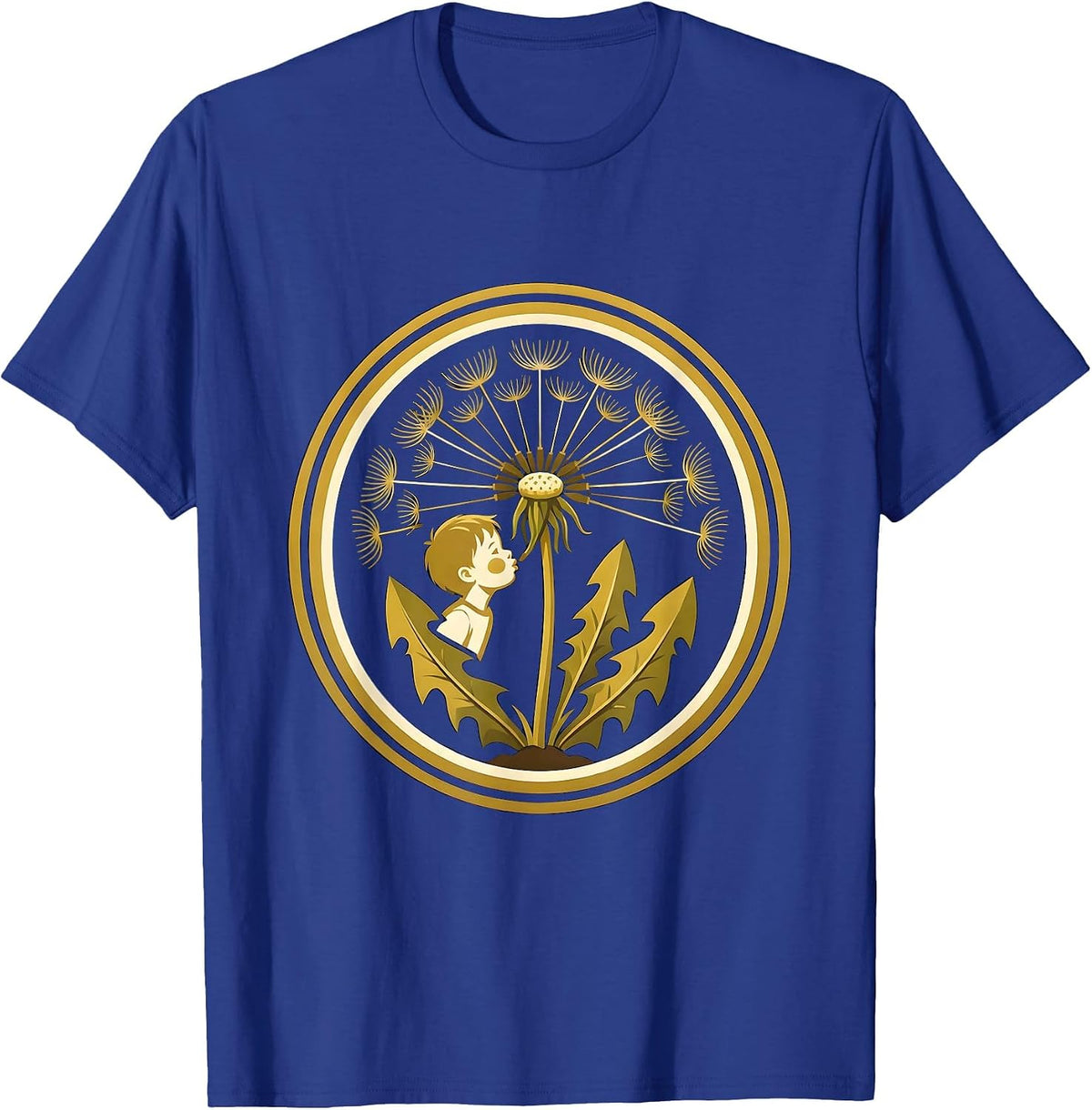 Speech Therapy Child Dandelion Letters Illustration T-Shirt - Royal Blue