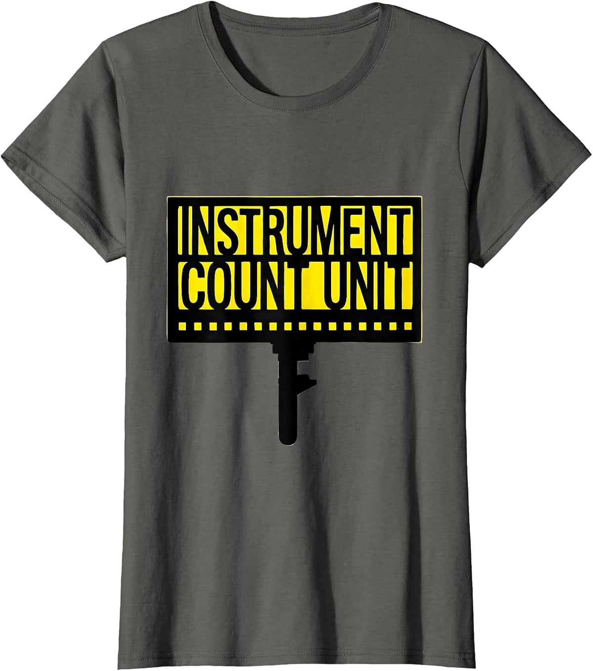 Women's Instrument Count Unit Stencil Graphic Surgical Tech T-Shirt - Asphalt Grey