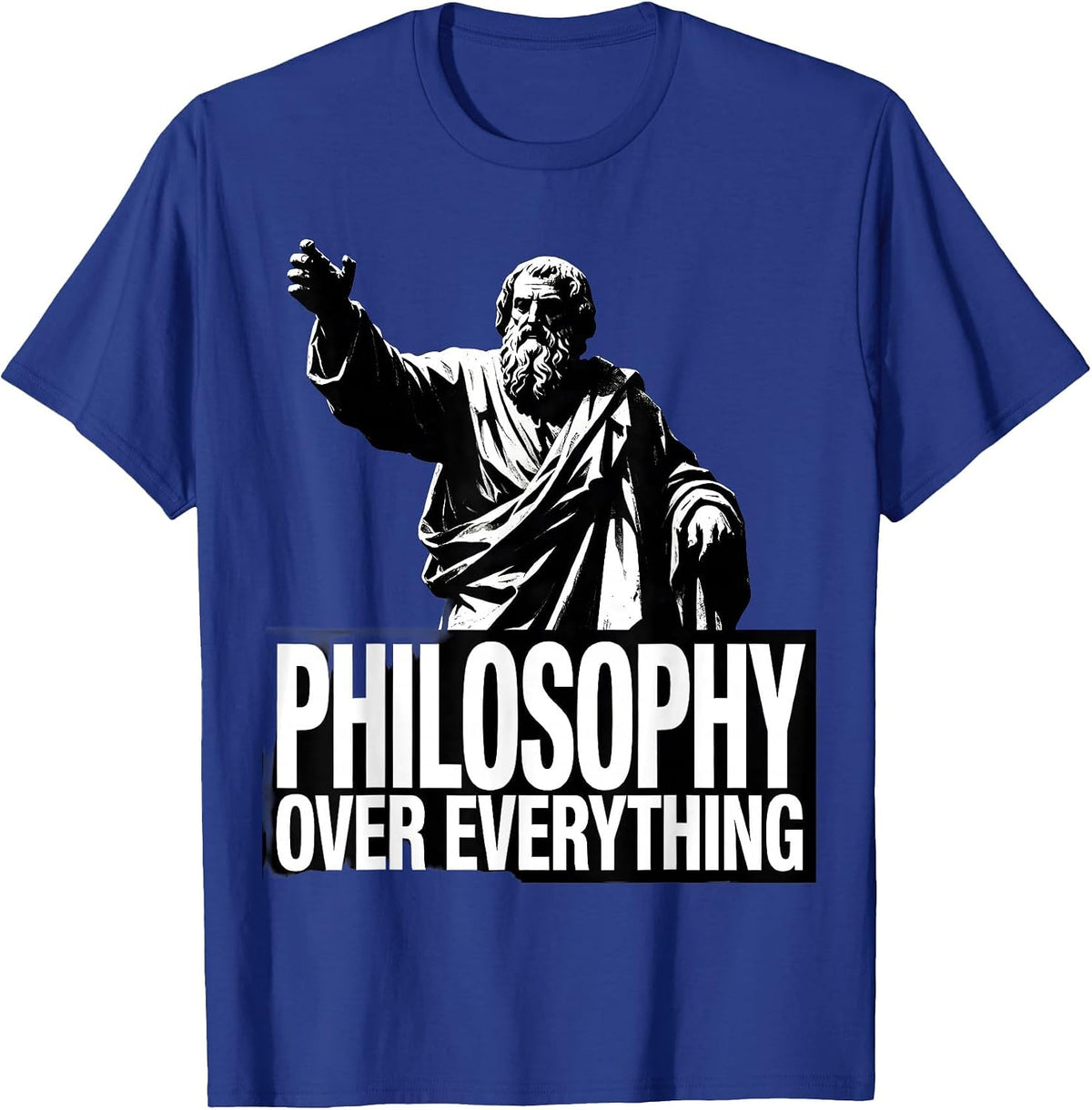 Philosophy Over Everything Renaissance Design T-Shirt - Royal Blue