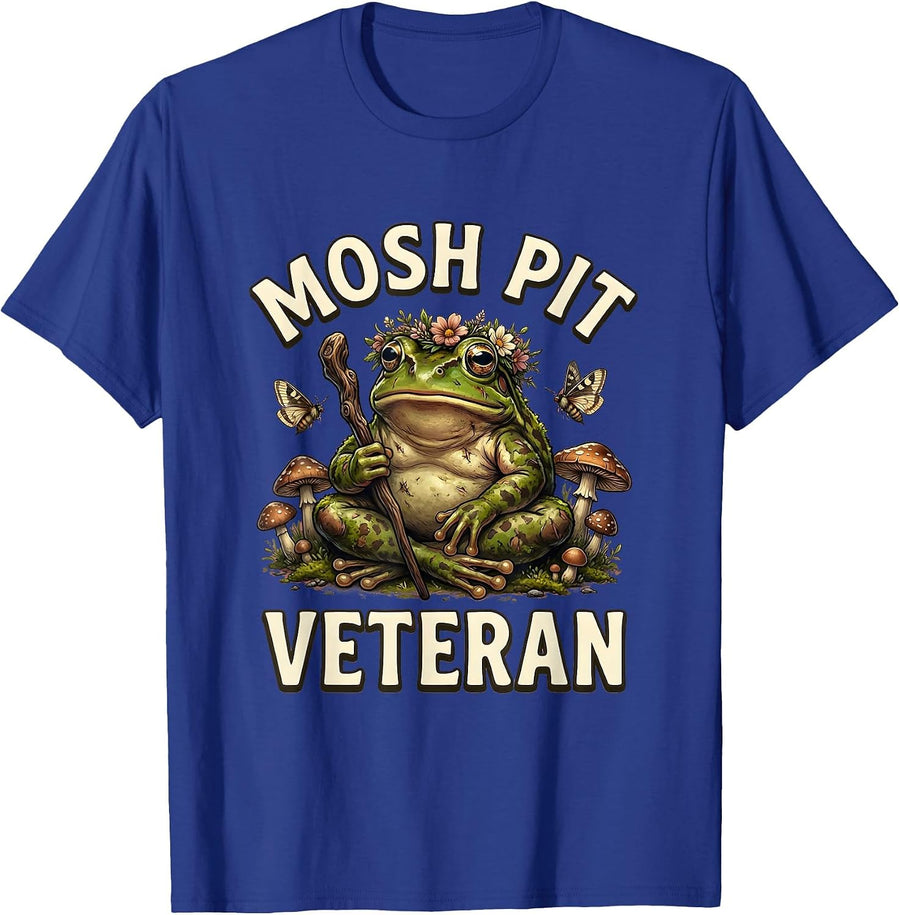 Mosh Pit Veteran Concert Music Design T-Shirt - Royal Blue