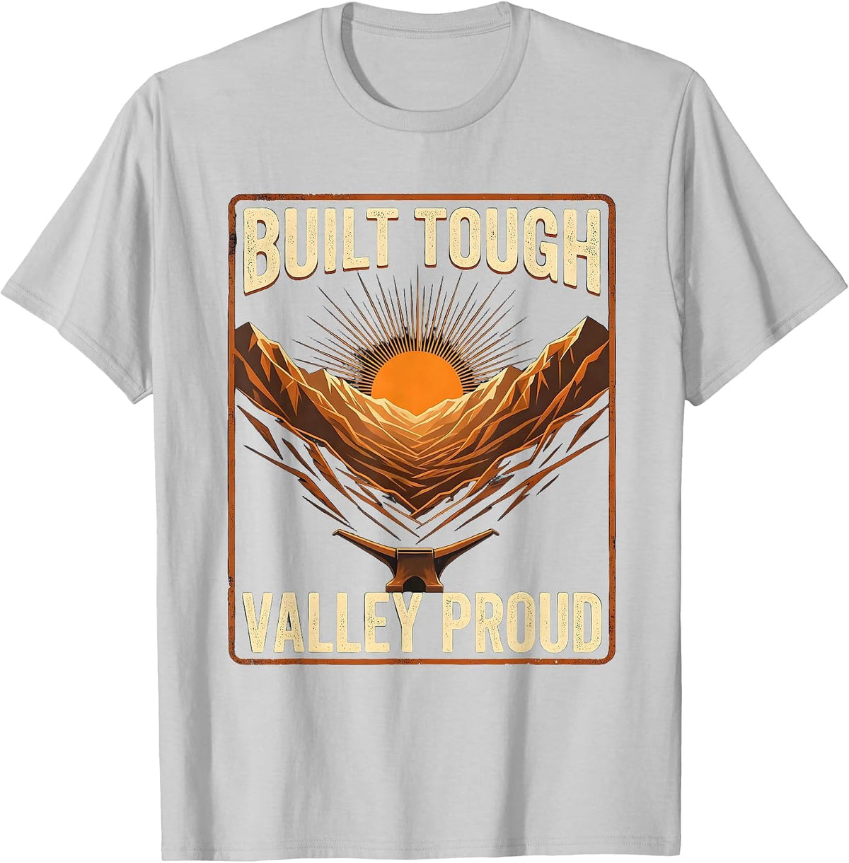 Men's Built Tough Valley Proud Valley Forge Automotive T-Shirt - Silver Grey