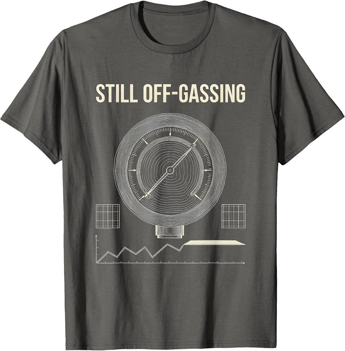 Still Off-Gassing Funny Scuba Diving Diver Humor T-Shirt - Asphalt Grey