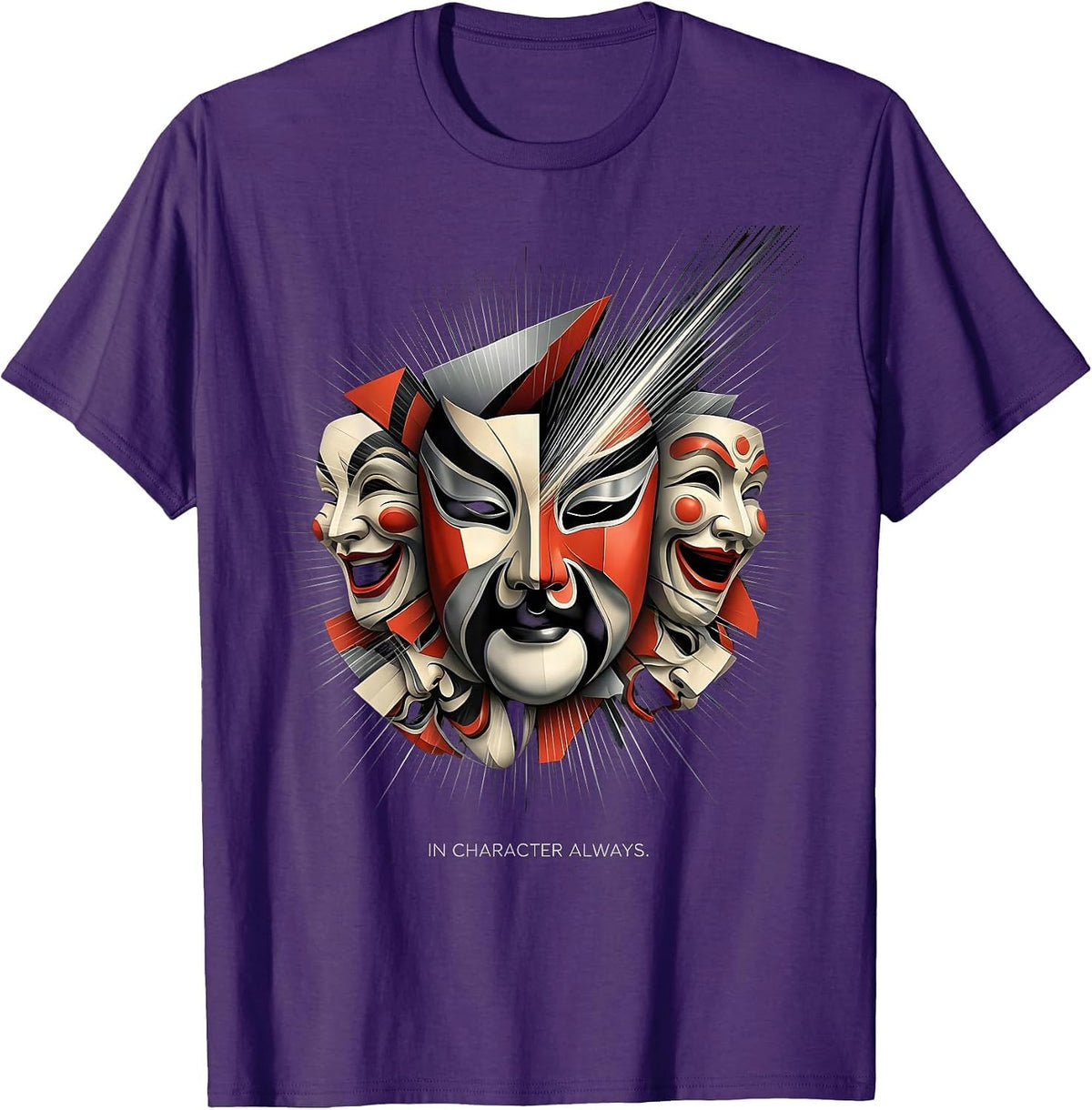 Men's In Character Always Actor Performer Design T-Shirt - Purple