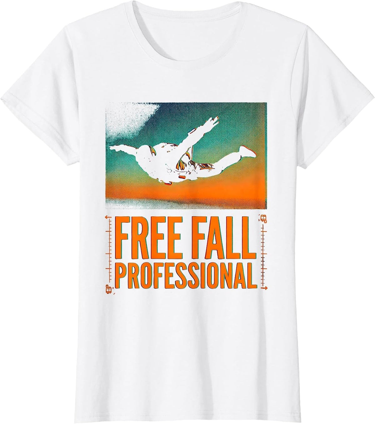Free Fall Professional Funny Skydiving Skydive Lover T-Shirt - White
