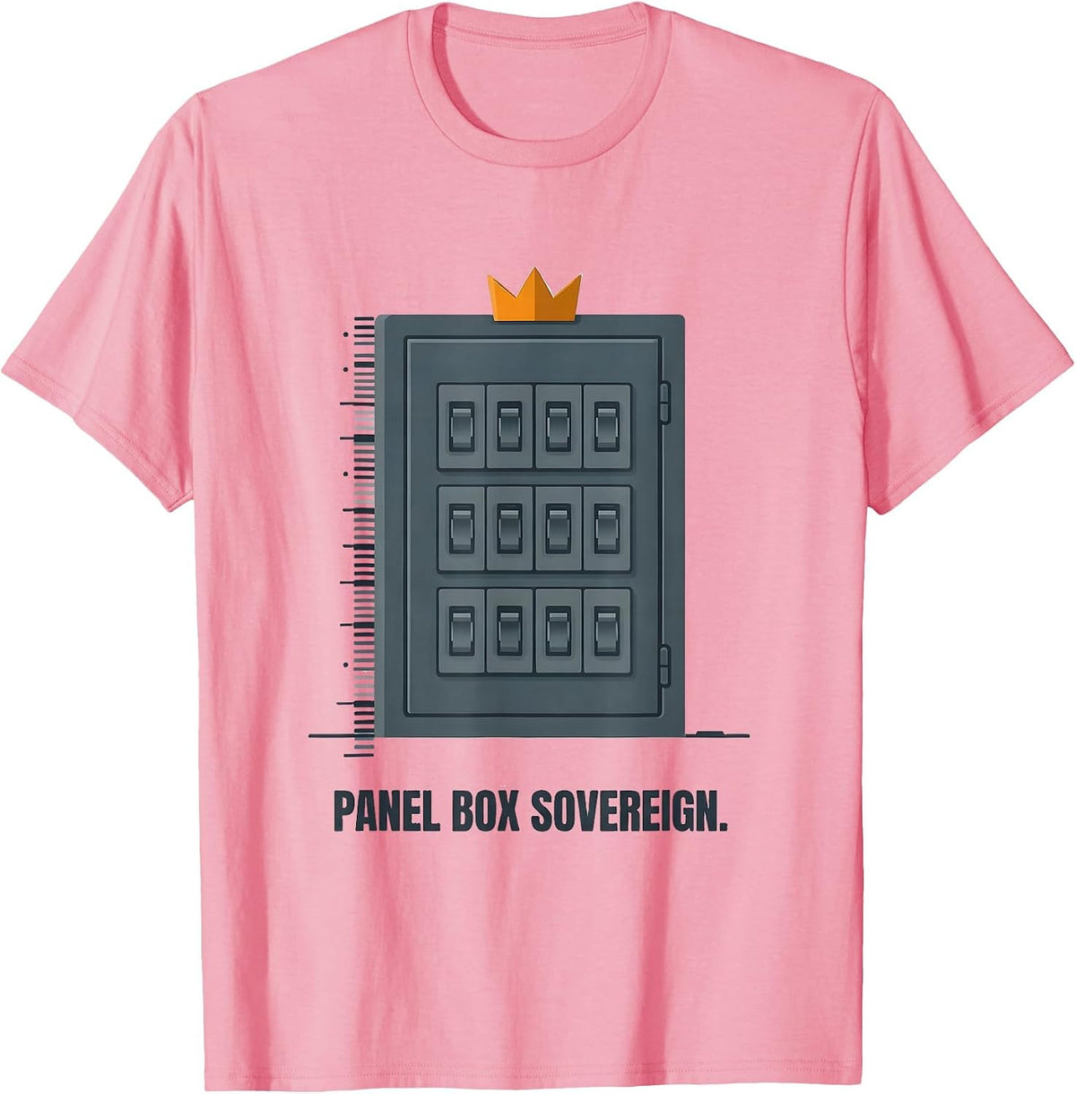 Men's Panel Box Sovereign Funny Electrician Engineer Trade Humor T-Shirt - Pink