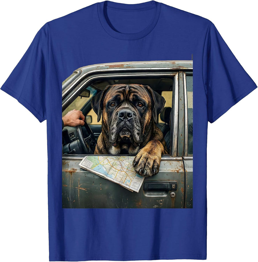 Cane Corso Vintage Dog Owner Retro Graphic T-Shirt - Royal Blue