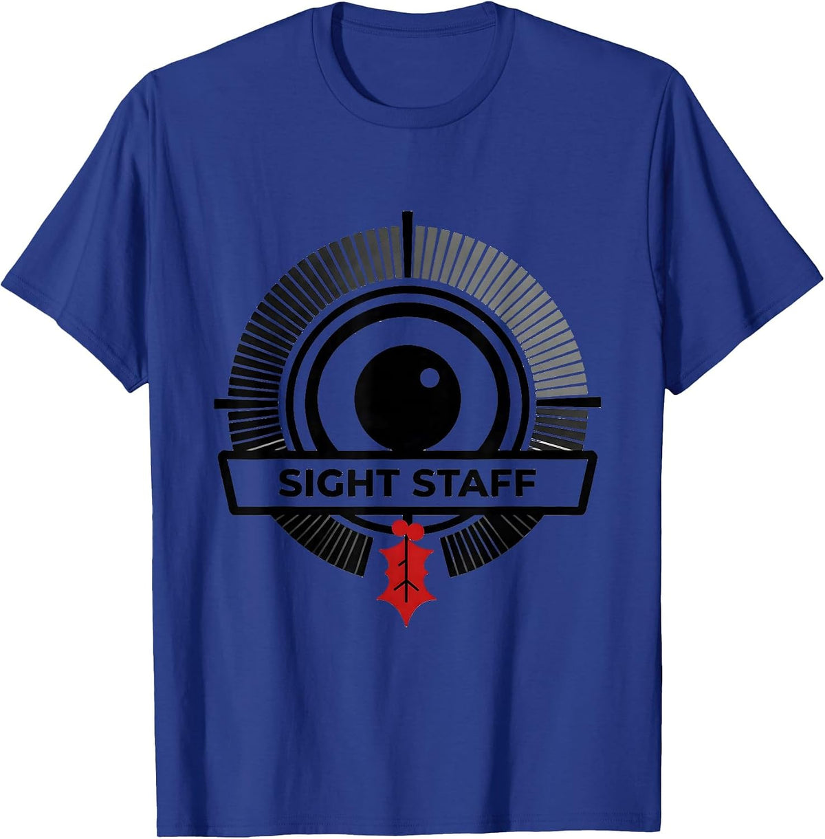 Men's Sight Staff Emblem Funny Optometrist Eye Doctor Christmas T-Shirt - Royal Blue