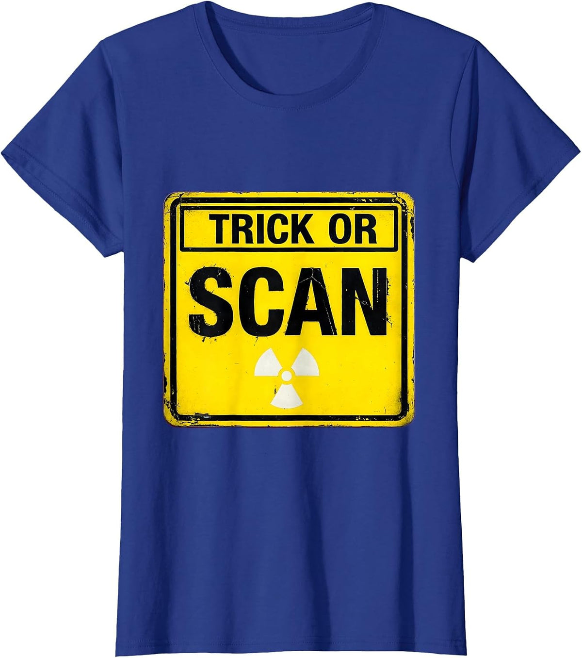 Women's Trick Or Scan Radiology Tech Halloween Workplace Humor T-Shirt - Royal Blue
