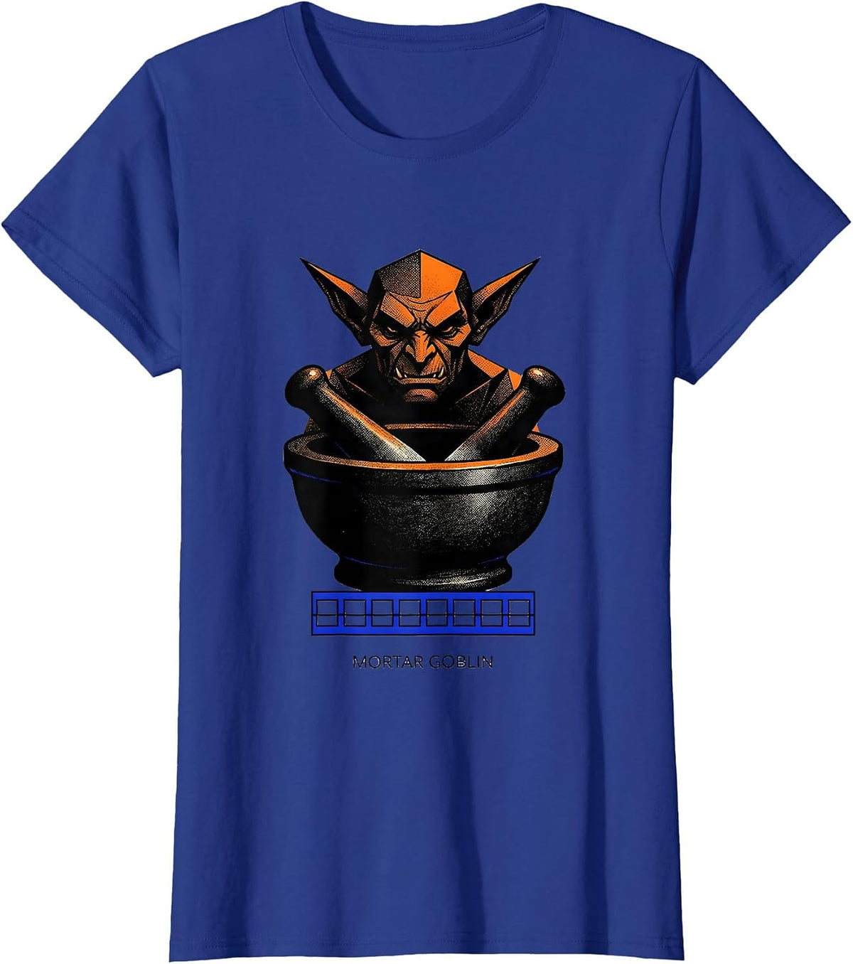 Women's Mortar Goblin Geometric Pharmacy Halloween Pharmacist Tech T-Shirt - Royal Blue