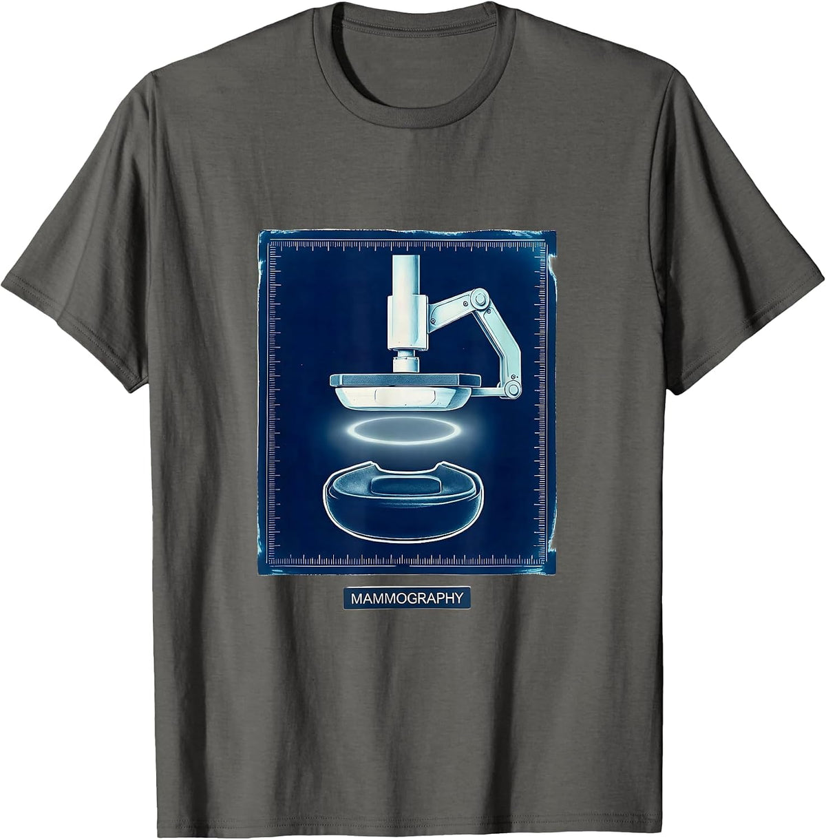 MAMMOGRAPHY Cute Radiology Tech Coquette Playful Pride T-Shirt - Asphalt Grey