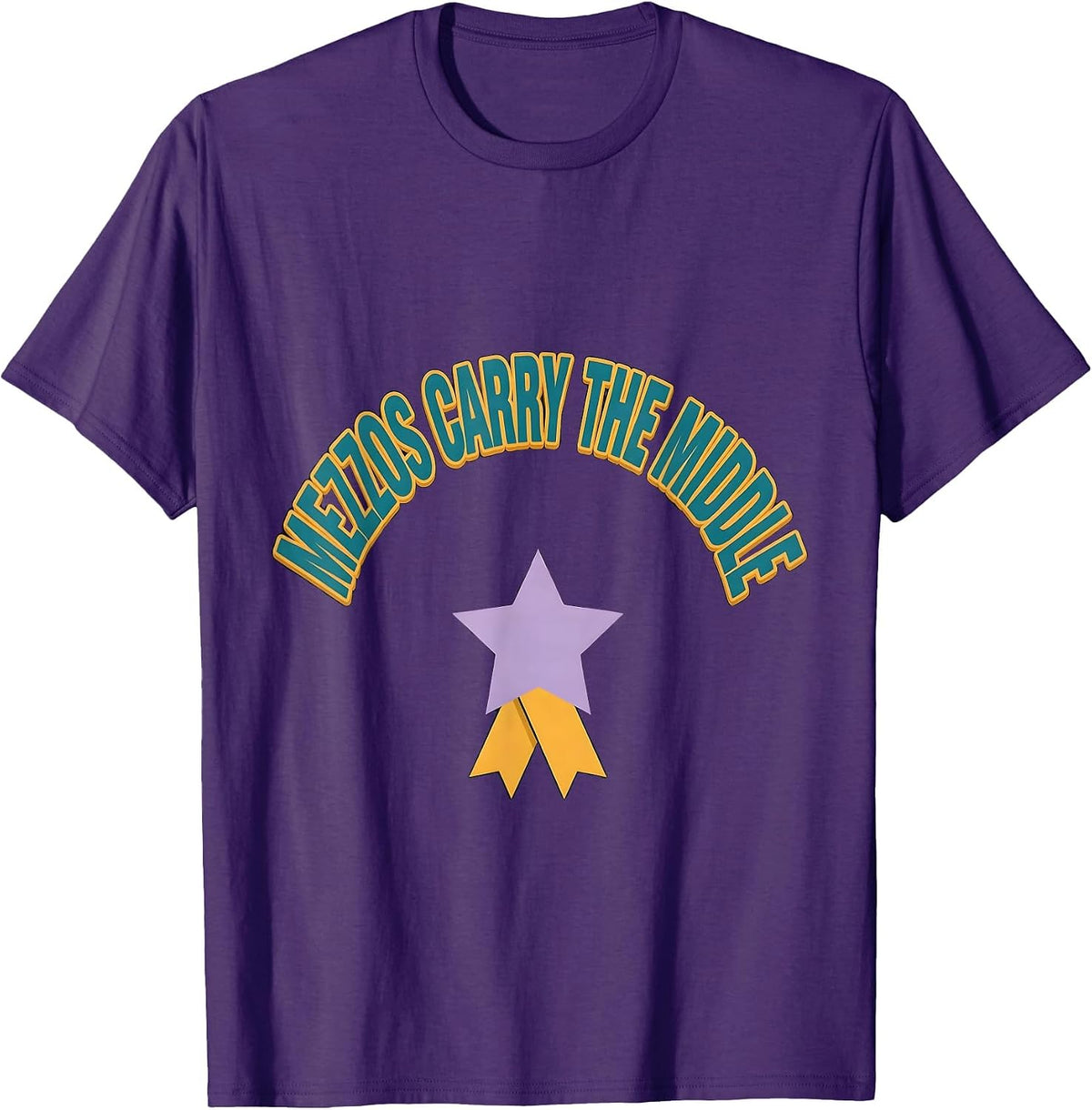 Mezzos Carry The Middle Funny Choir Singer Humor T-Shirt - Purple