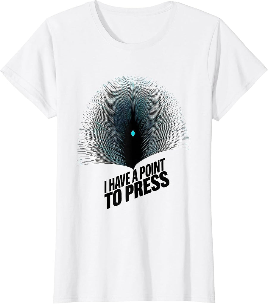 Women's I Have A Point To Press Funny Massage Therapist LMT Humor T-Shirt - White
