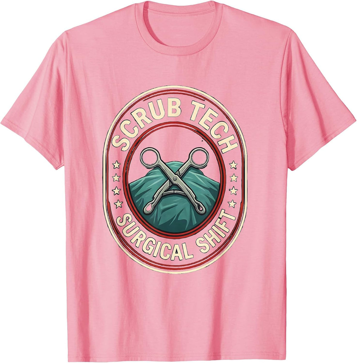 Men's Scrub Tech Surgical Shift Funny Medical Professional Pride T-Shirt - Pink